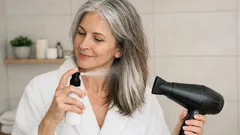 Graue Haare föhnen ohne Stroheffekt: so schützt du Längen und Spitzen richtig